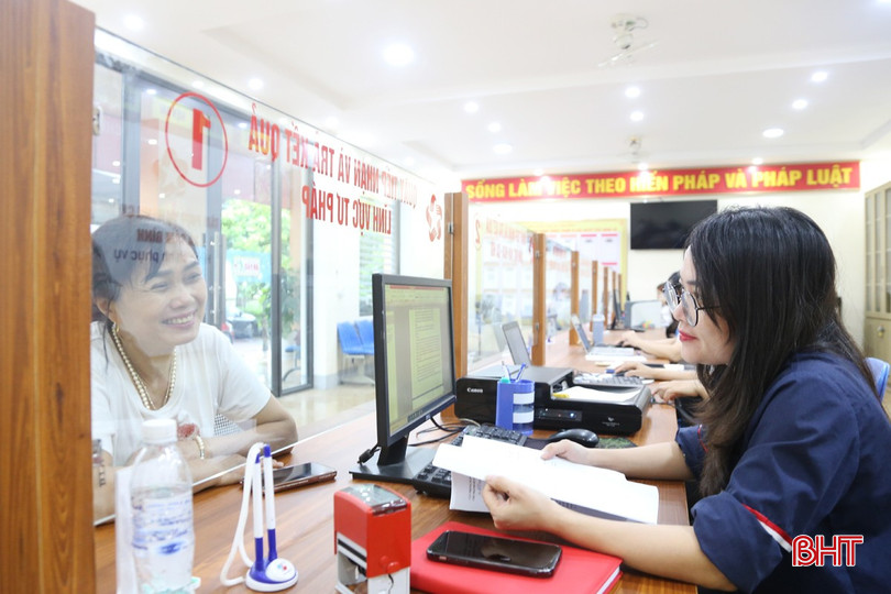  Các trung tâm phục vụ hành chính công cấp xã ở Hà Tĩnh tiếp nhận hơn 2.200 hồ sơ