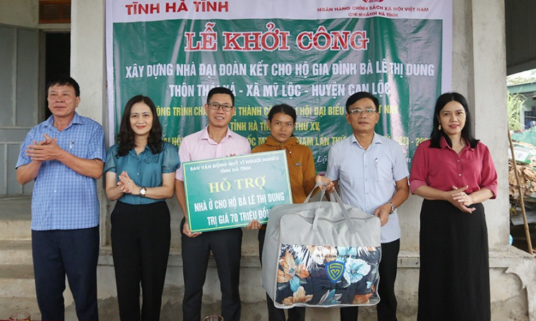 Can Lộc: Khởi công nhà đại đoàn kết, hỗ trợ sinh kế cho hộ nghèo
