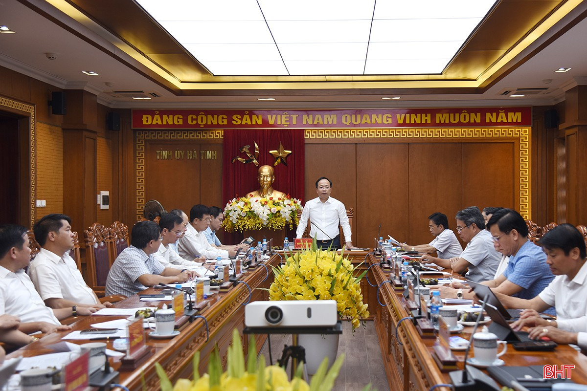 Ban Thường vụ Tỉnh ủy Hà Tĩnh thống nhất chủ trương về 3 dự án trên địa bàn