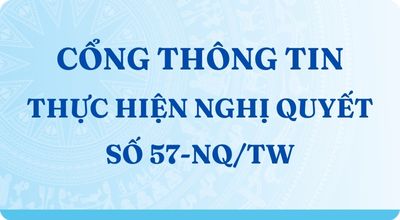 Cổng thông tin điện tử thực hiện Nghị quyết số 57-NQ/TW