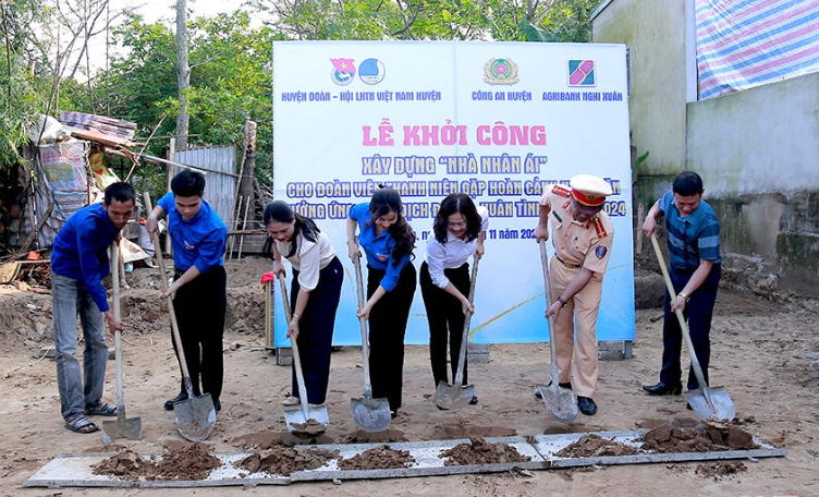 Nghi Xuân: Khởi công nhà nhân ái cho đoàn viên khó khăn trên địa bàn