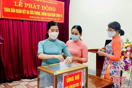 87 cơ quan, đơn vị ở Hương Sơn quyên góp hơn 500 triệu đồng phòng dịch