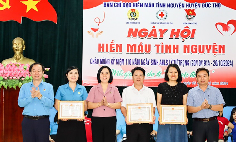 Ngày hội hiến máu tình nguyện đợt 2 năm 2024 trên địa bàn huyện Đức Thọ