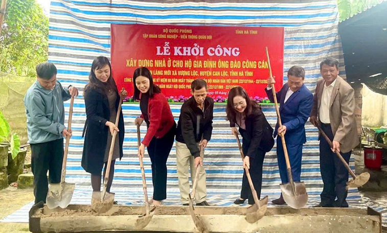 Lễ khởi công xây dựng nhà tình nghĩa trên địa bàn huyện Can Lộc