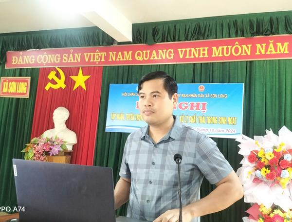 Xã Sơn Long tuyên truyền thu gom, phân loại rác tại nguồn