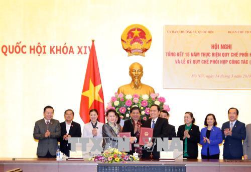 Nâng cao hiệu quả phối hợp giữa UBTVQH và Đoàn Chủ tịch Ủy ban Trung ương MTTQVN