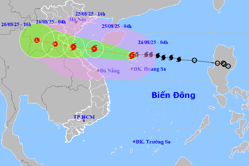  Mức độ nguy hiểm của bão số 5 được so sánh với bão Yagi