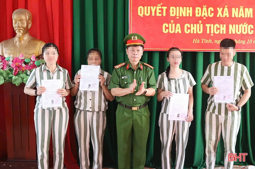 Đặc xá cho 38 phạm nhân đang thụ án tại Hà Tĩnh
